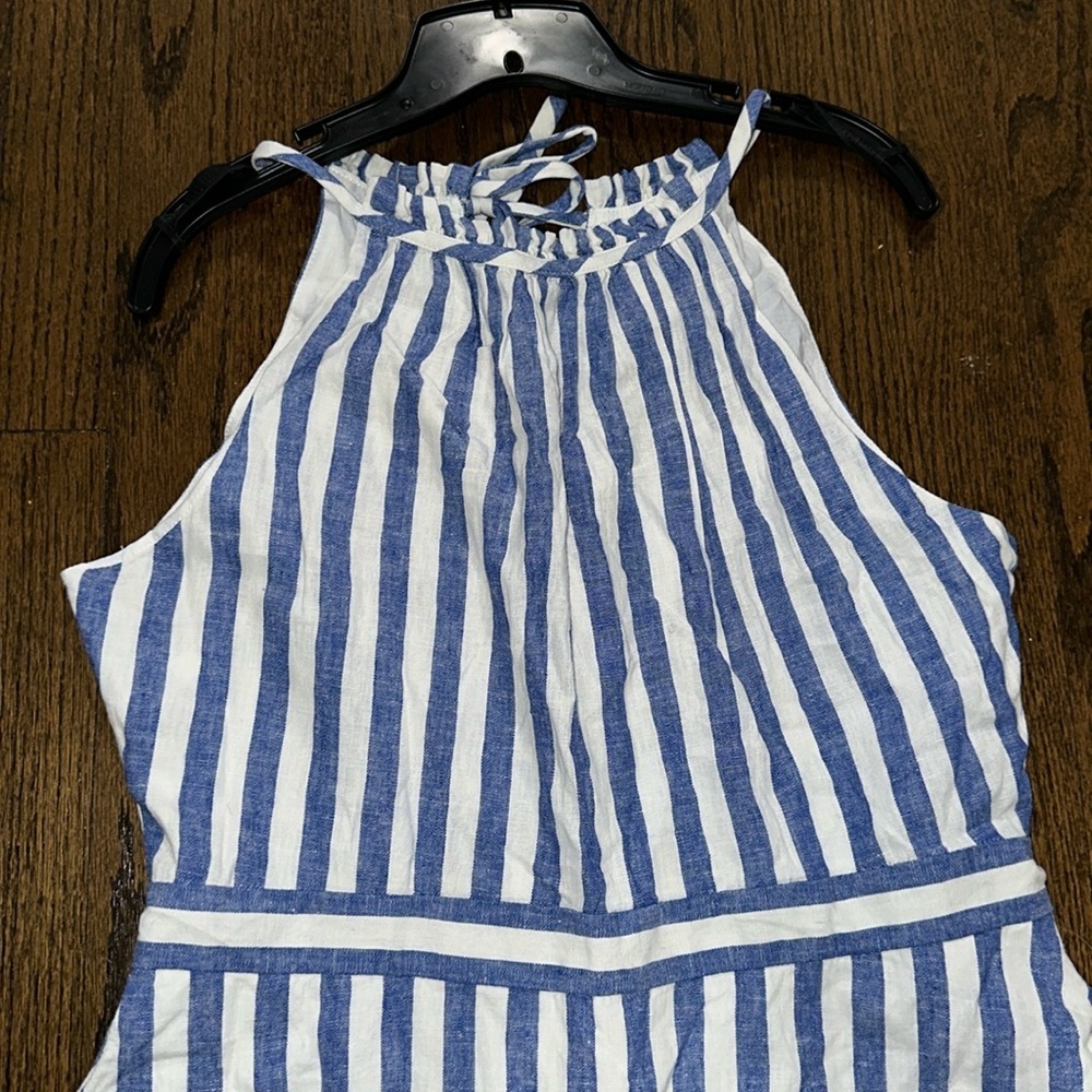 Eliza J Stripped Sleeveless Halter Fit and Flare Dress 14 - Picture 6 of 15